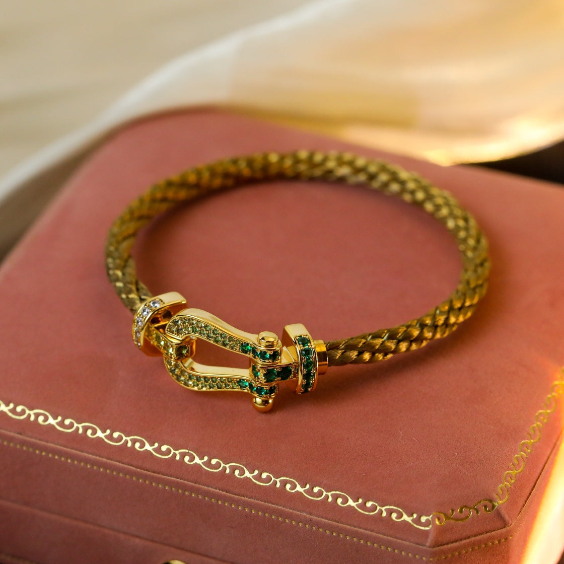 [Angela Jewellery]FORCE 10 GOLD GREEN DIAMOND PAVED