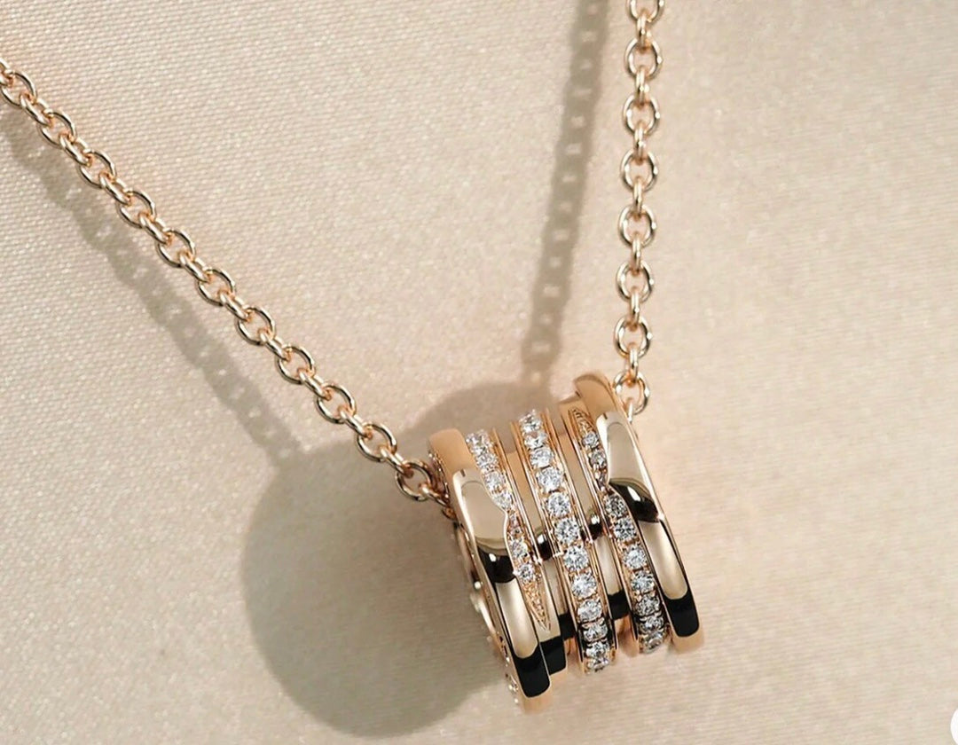 [Angela Jewellery]ZERO 1 PINK GOLD DIAMOND NECKLACE