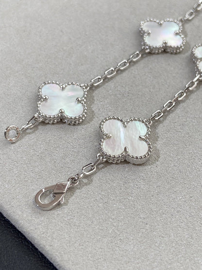 [Angela Jewellery]CLOVER SILVER MOP 5 MOTIF BRACELET