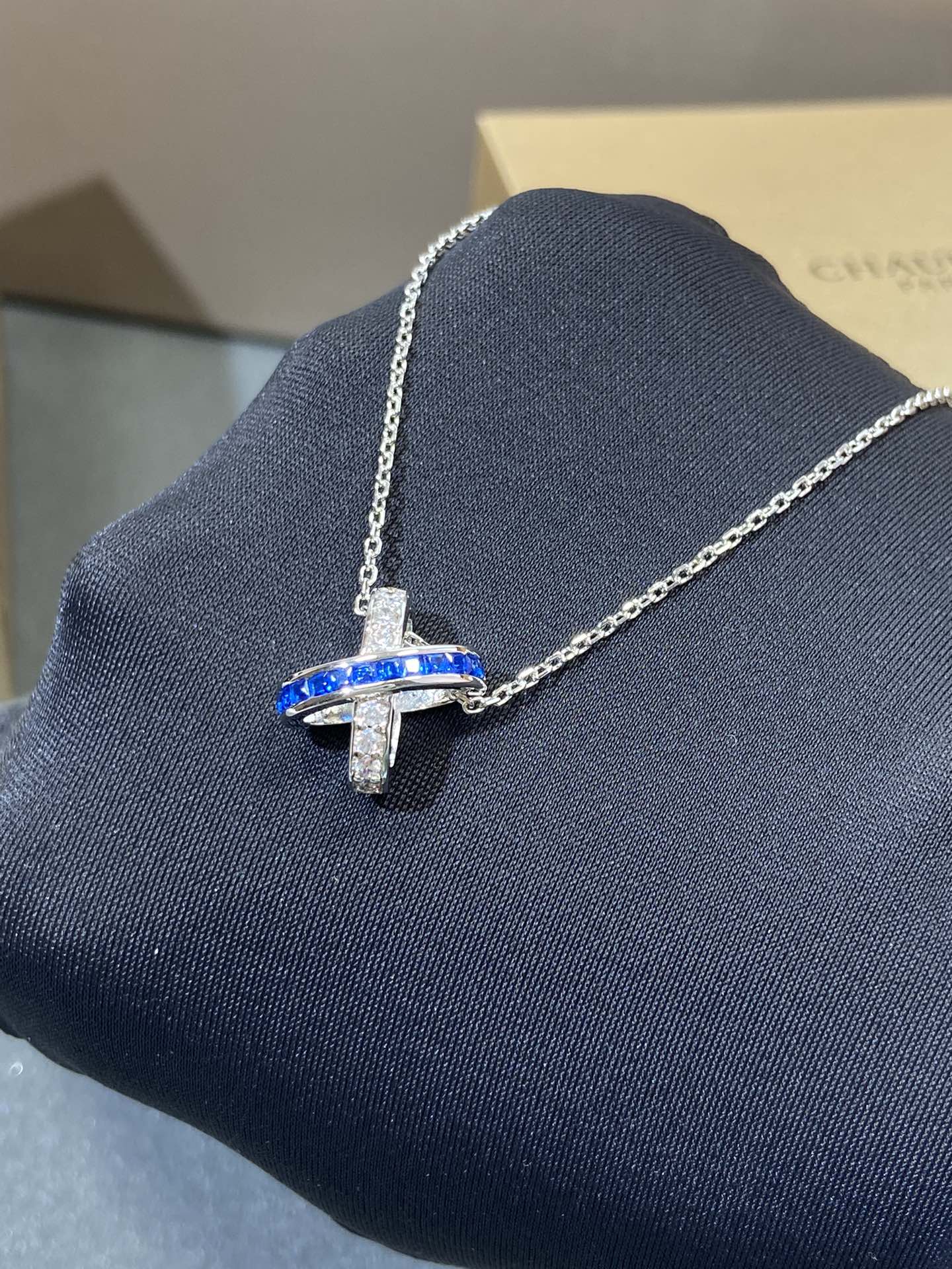 [Angela Jewellery]LIENS DIAMOND SILVER NECKLACE