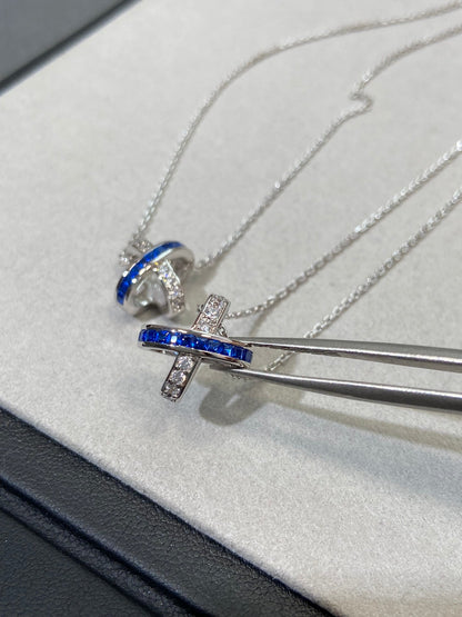 [Angela Jewellery]LIENS DIAMOND SILVER NECKLACE