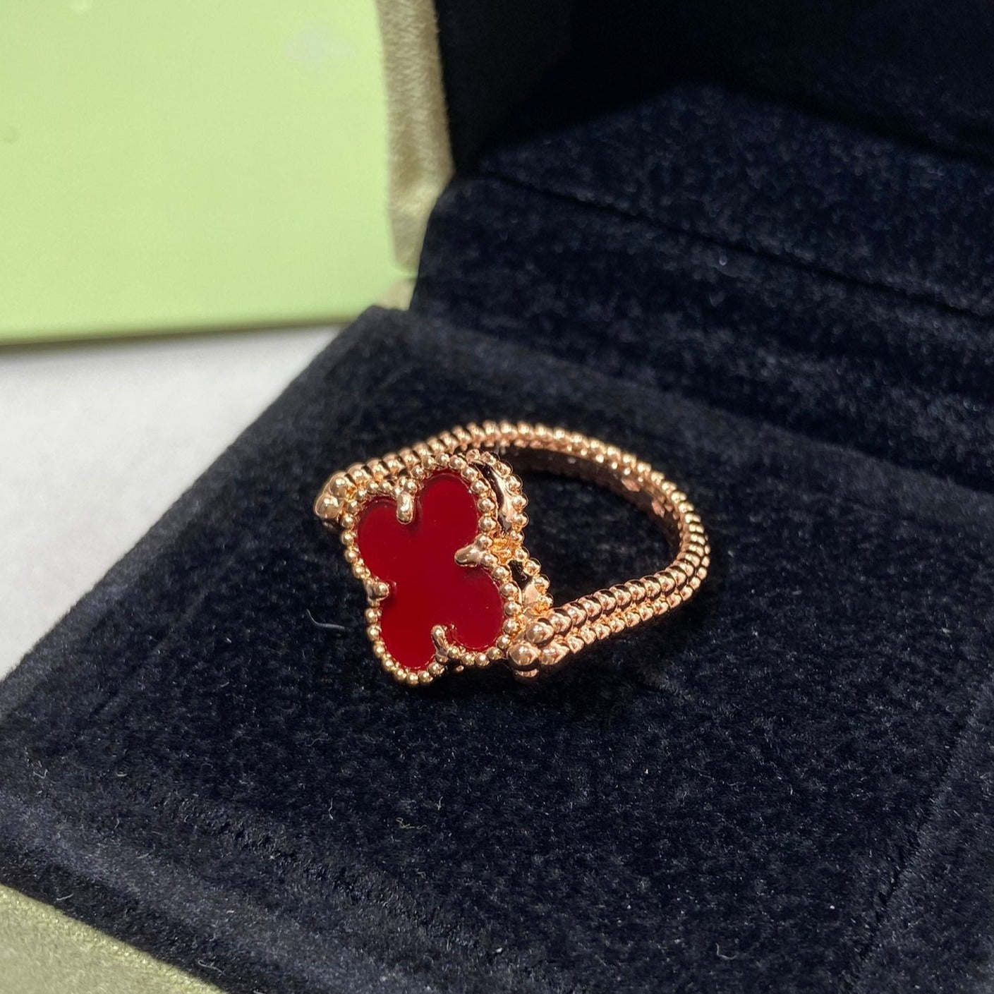 [Angela Jewellery]CLOVER RIVERSIBLE ROSE GOLD RING