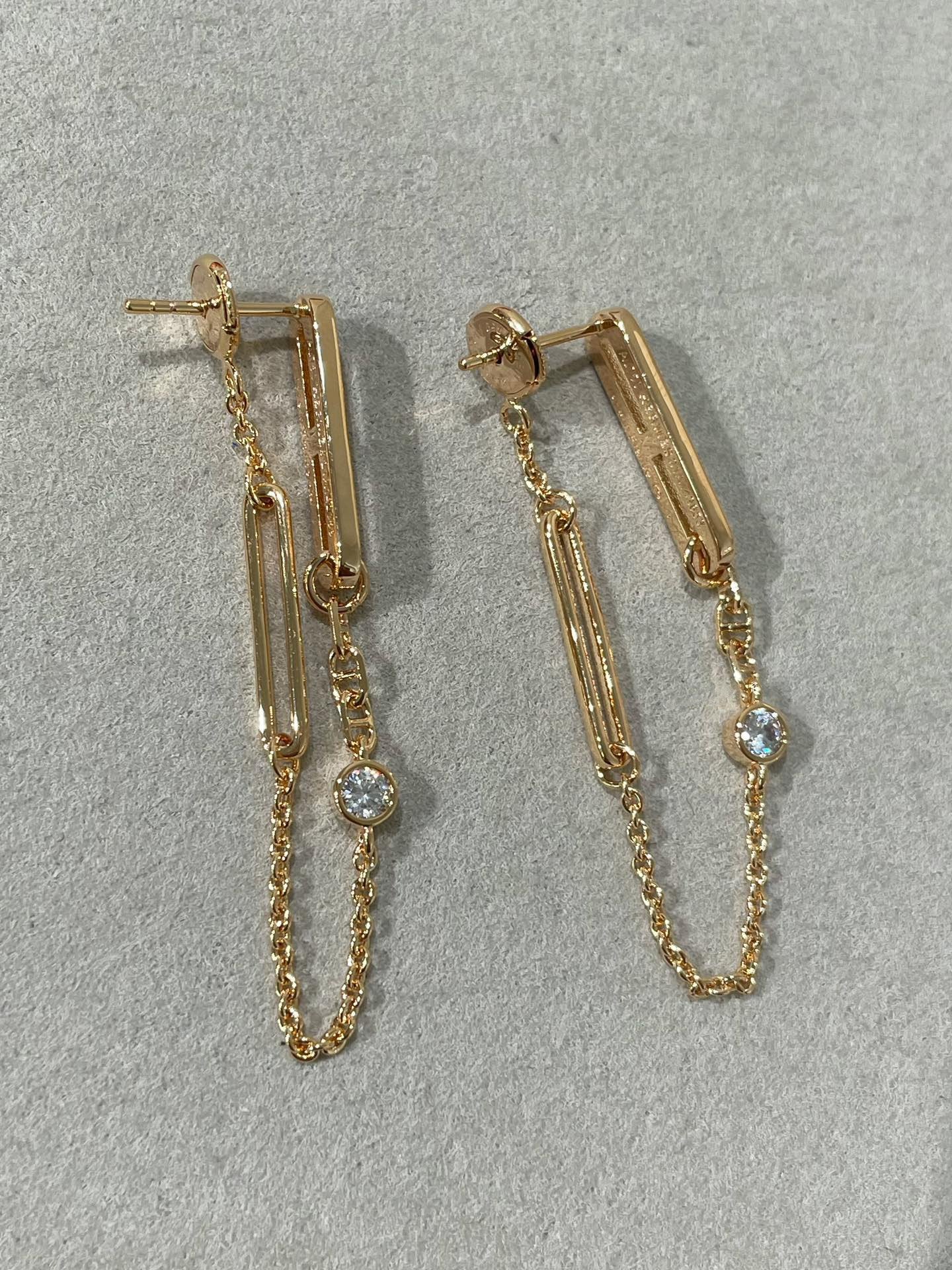 [Angela Jewellery]CHAINE CHAOS DIAMOND DROP EARRINGS