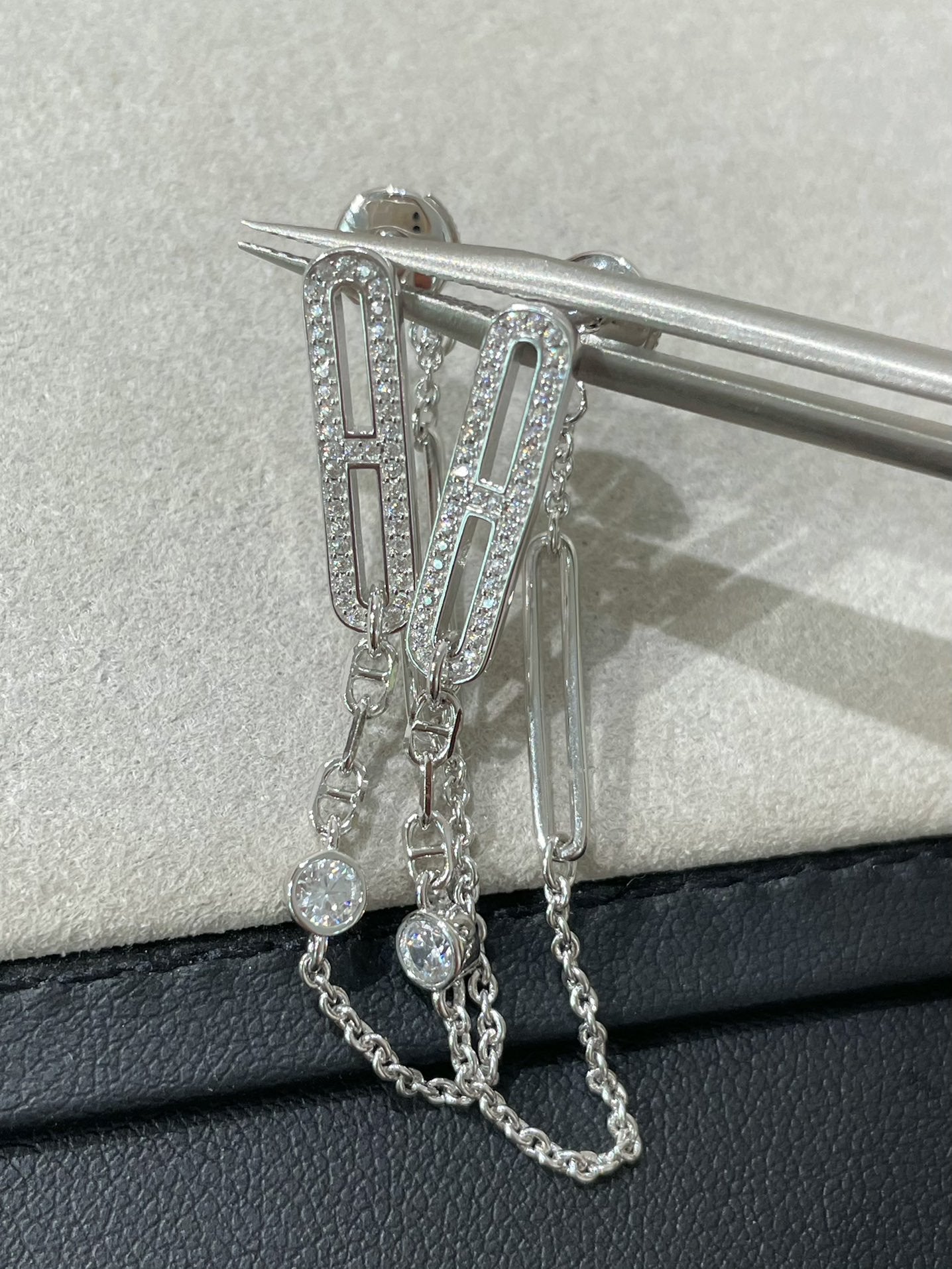 [Angela Jewellery]CHAINE CHAOS DIAMOND DROP EARRINGS