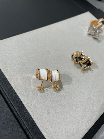 [Angela Jewellery]ZERO 1 PINK GOLD CERAMIC EARRINGS