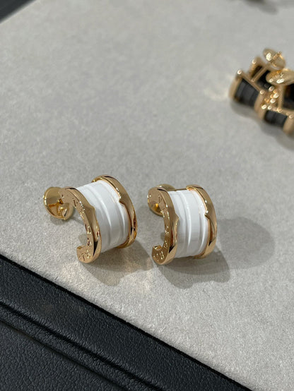 [Angela Jewellery]ZERO 1 PINK GOLD CERAMIC EARRINGS