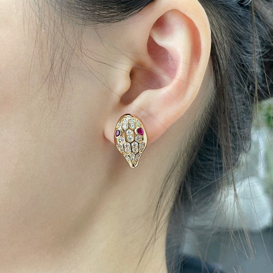[Angela Jewellery]SERPENT DIAMOND STUD EARRINGS