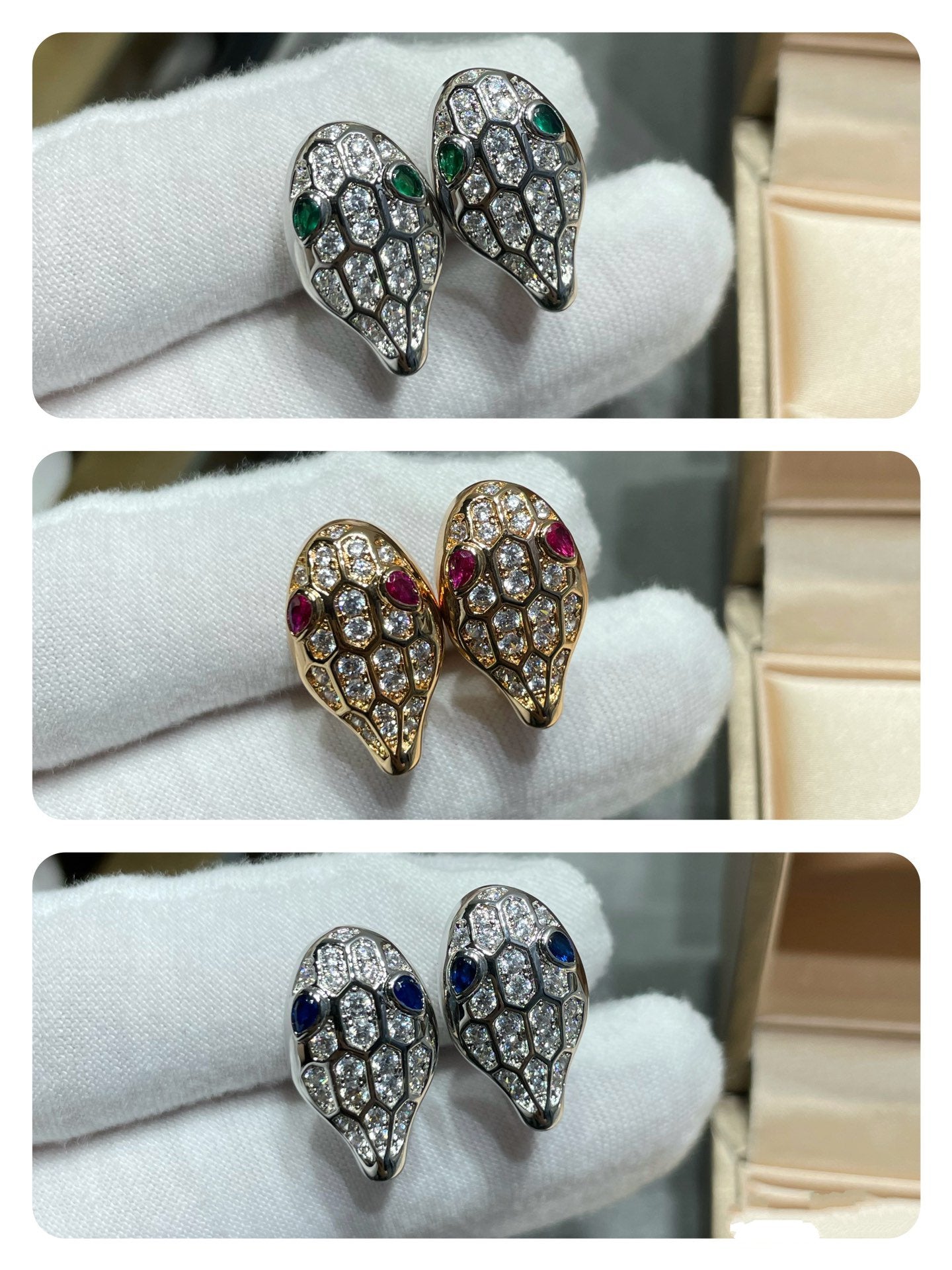 [Angela Jewellery]SERPENT DIAMOND STUD EARRINGS