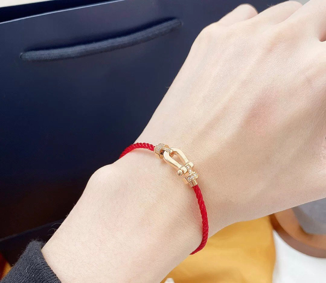 [Angela Jewellery]FORCE 10 HALF DIAMOND PINK GOLD RED CORDERI LARGE AND MEDIUM MODEL