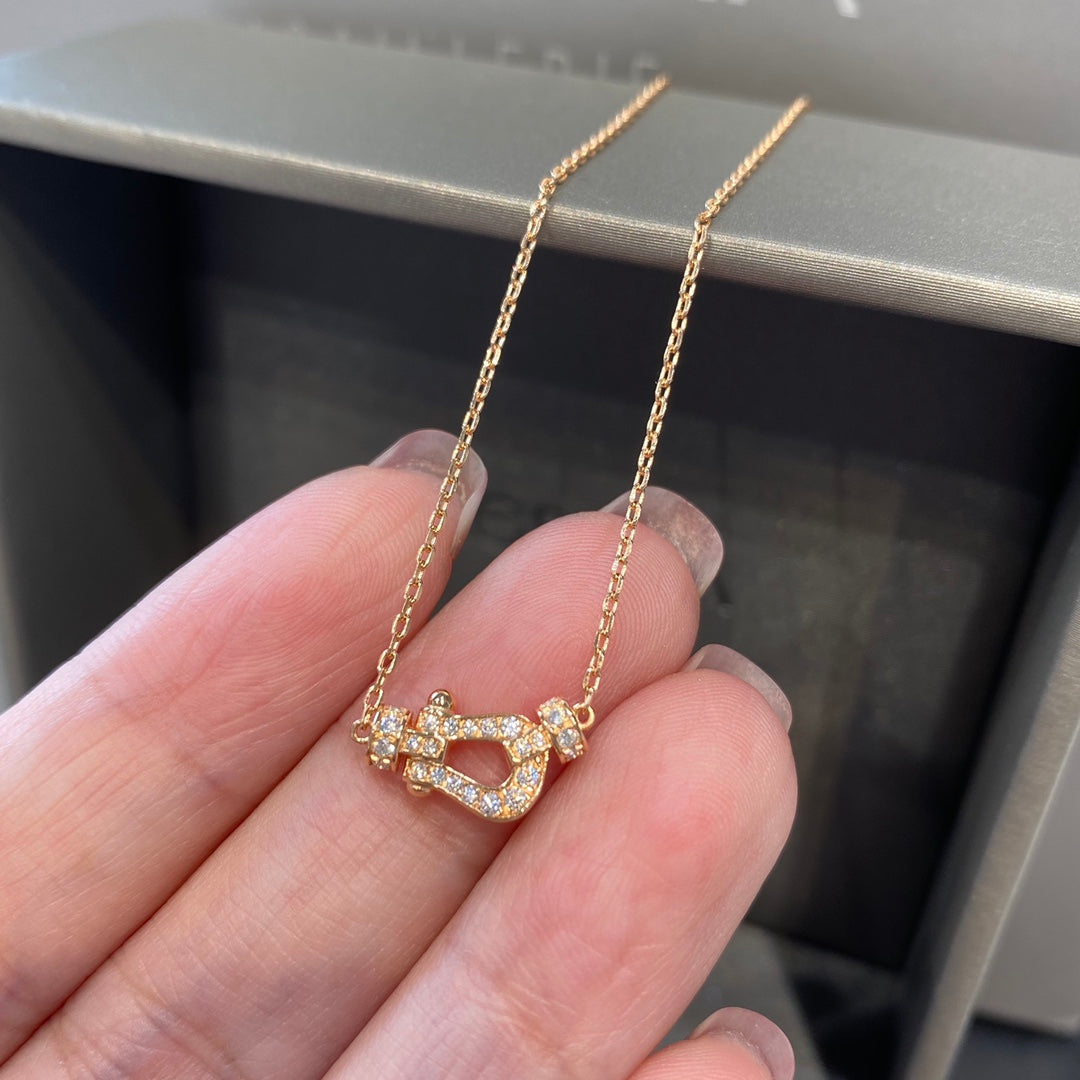 [Angela Jewellery]FORCE 10 DIAMOND PINK GOLD NECKLACE MINI MODEL
