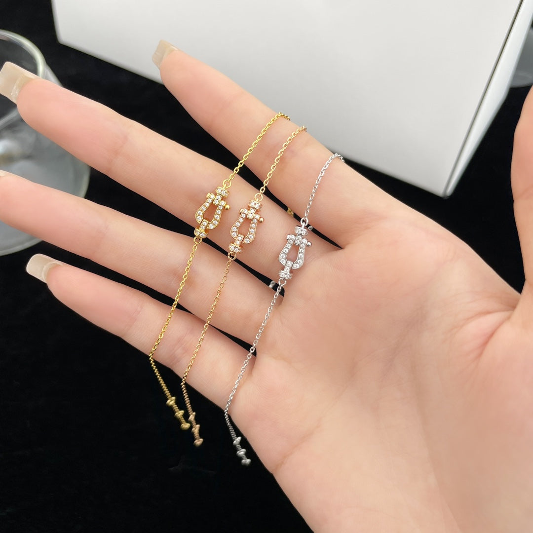 [Angela Jewellery]FORCE 10 FULL DIAMOND BUCKLE CHAIN LINK MINI MODEL