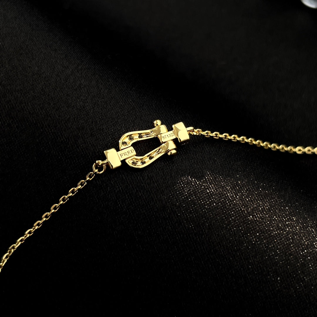 [Angela Jewellery]FORCE 10 FULL DIAMOND BUCKLE CHAIN LINK MINI MODEL