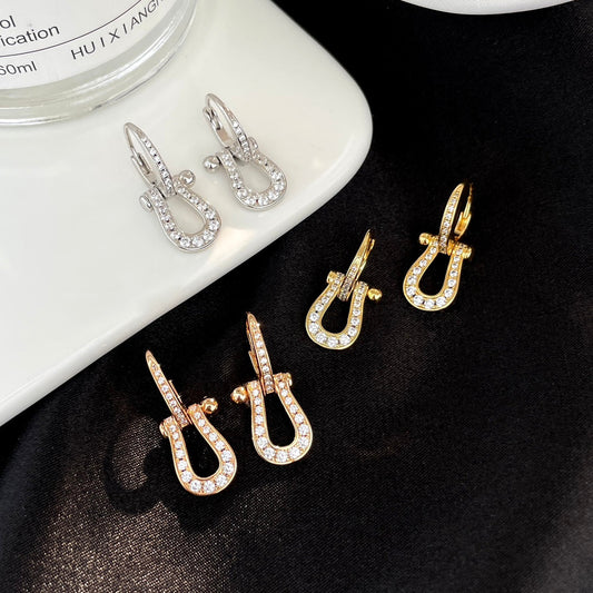 [Angela Jewellery]FORCE 10 FULL DIAMOND DROP EARRINGS MEDIUM MODEL