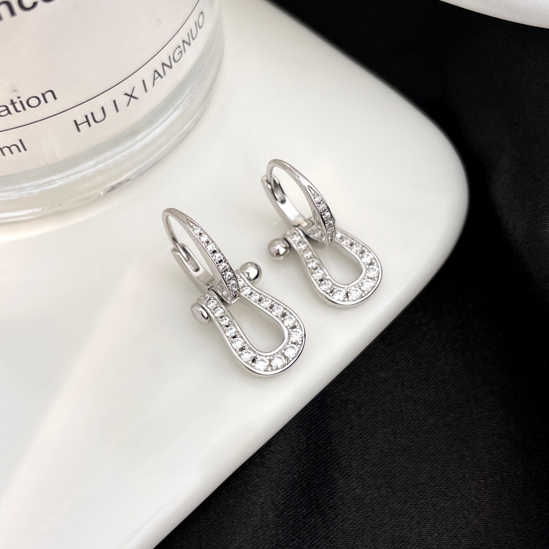 [Angela Jewellery]FORCE 10 FULL DIAMOND DROP EARRINGS MEDIUM MODEL