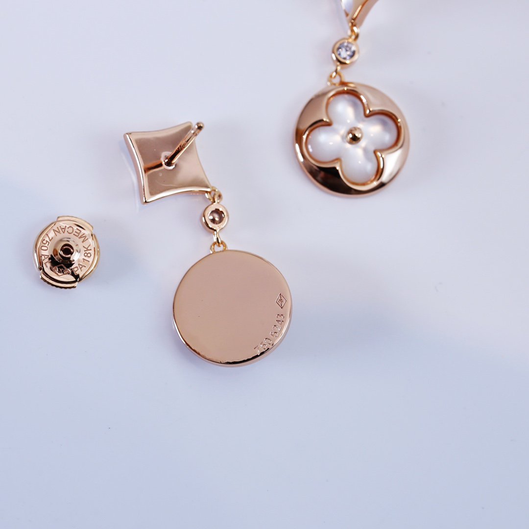 [Angela Jewellery]STAR AND SUN PINK GOLD MOP DROP EARRINGS
