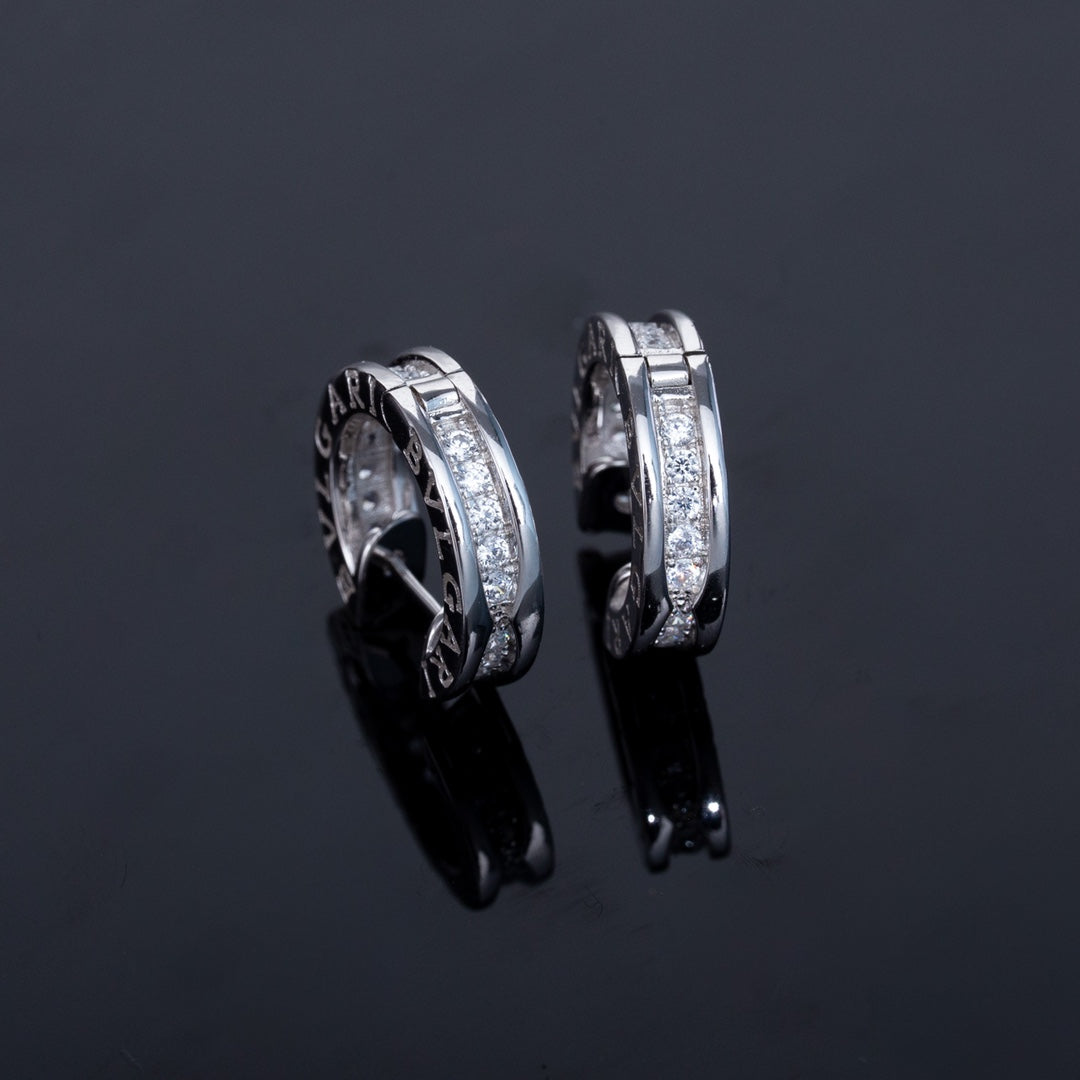 [Angela Jewellery]ZERO 1 MINI SILVER DIAMOND EARRINGS