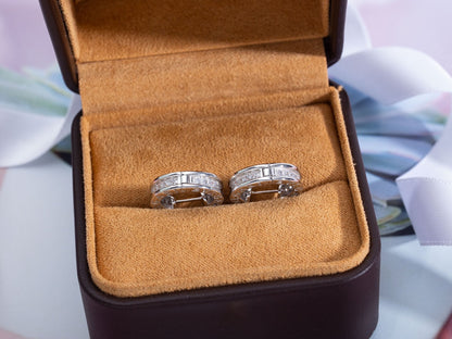[Angela Jewellery]ZERO 1 MINI SILVER DIAMOND EARRINGS