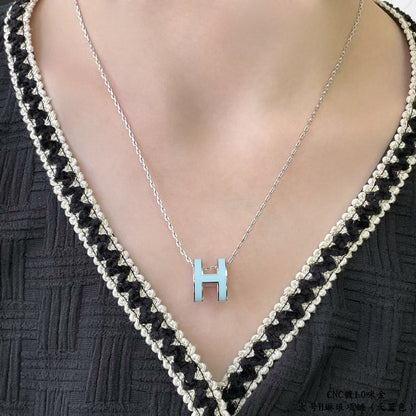 [Angela Jewellery]POP H SKY BLUE NECKLACE