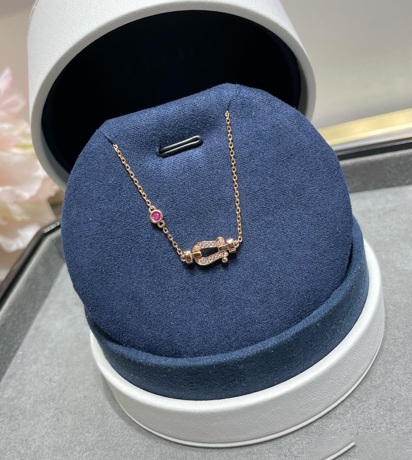[Angela Jewellery]FORCE 10 DIAMOND CHAIN LINK PINK GOLD BRACELET