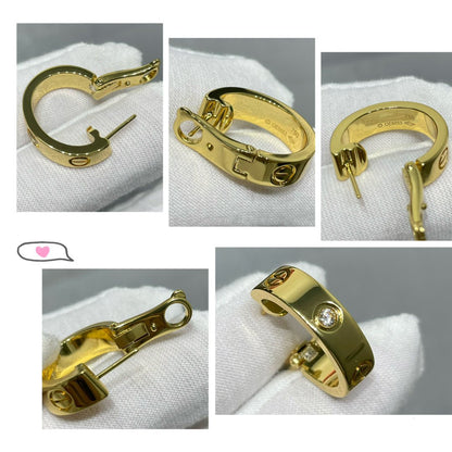 [Angela Jewellery]LOVE 5.5MM 1 DIAMOND EARRINGS