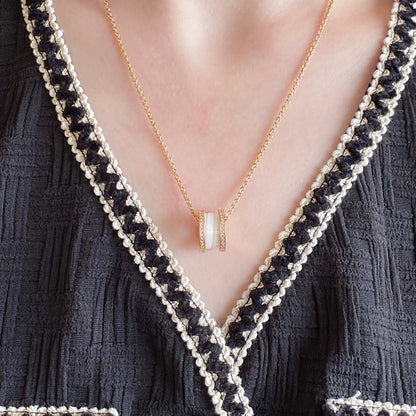 [Angela Jewellery]ZERO 1 DIAMOND CERAMIC NECKLACE