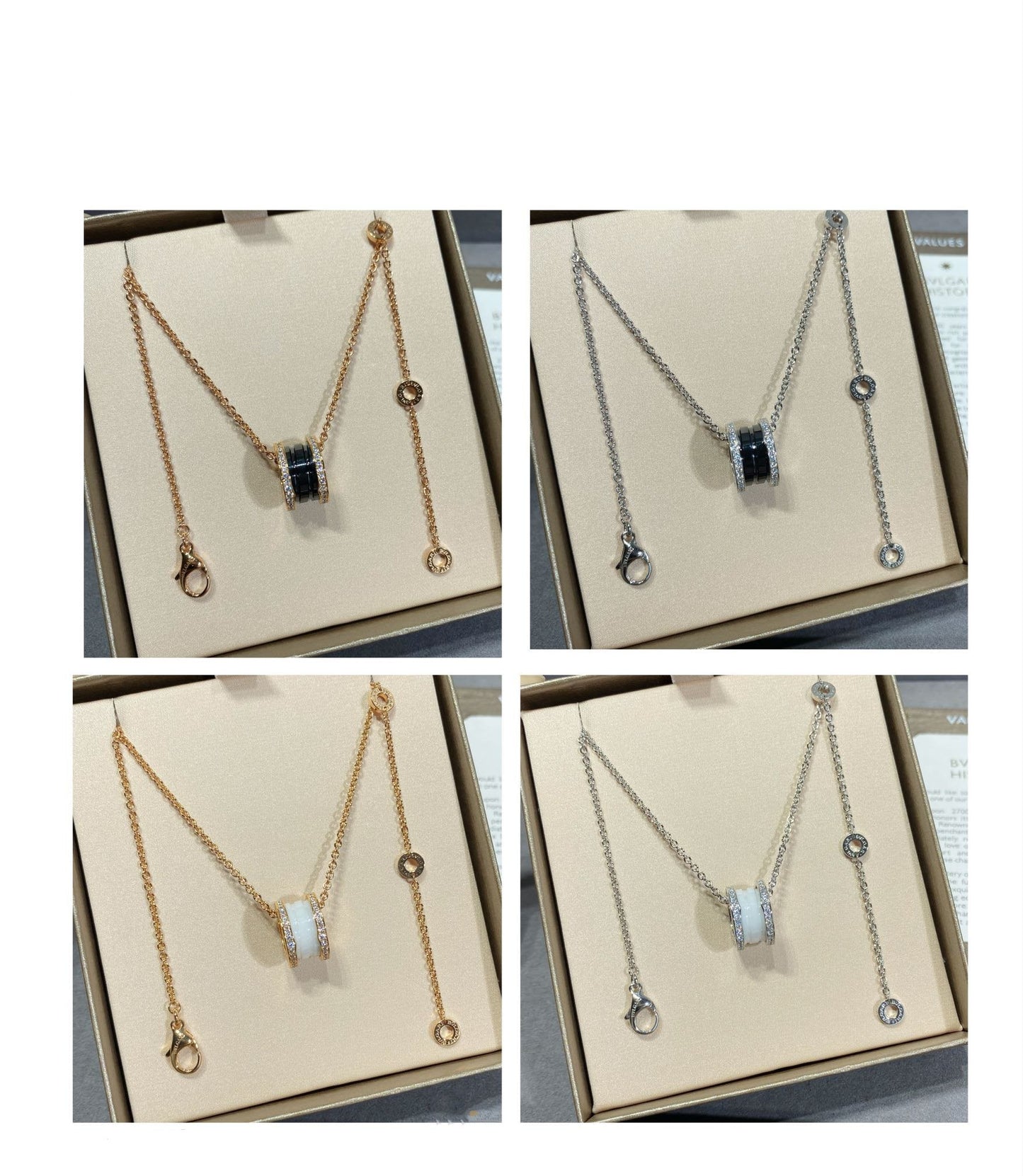 [Angela Jewellery]ZERO 1 DIAMOND CERAMIC NECKLACE