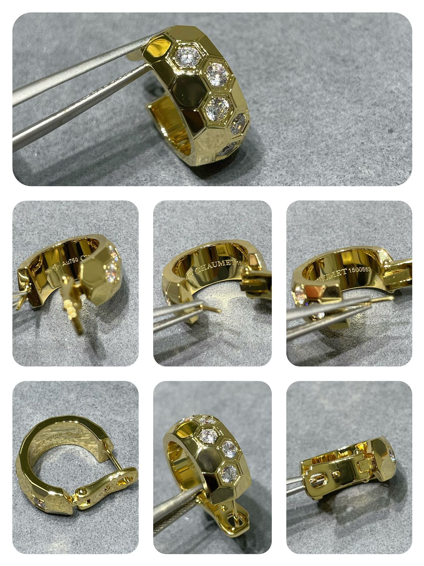 [Angela Jewellery]BEE LOVE DIAMOND HOOP EARRINGS