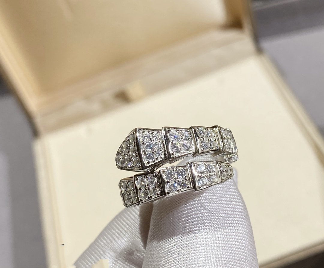 [Angela Jewellery]SERPENTI RING SILVER DIAMOND PAVED