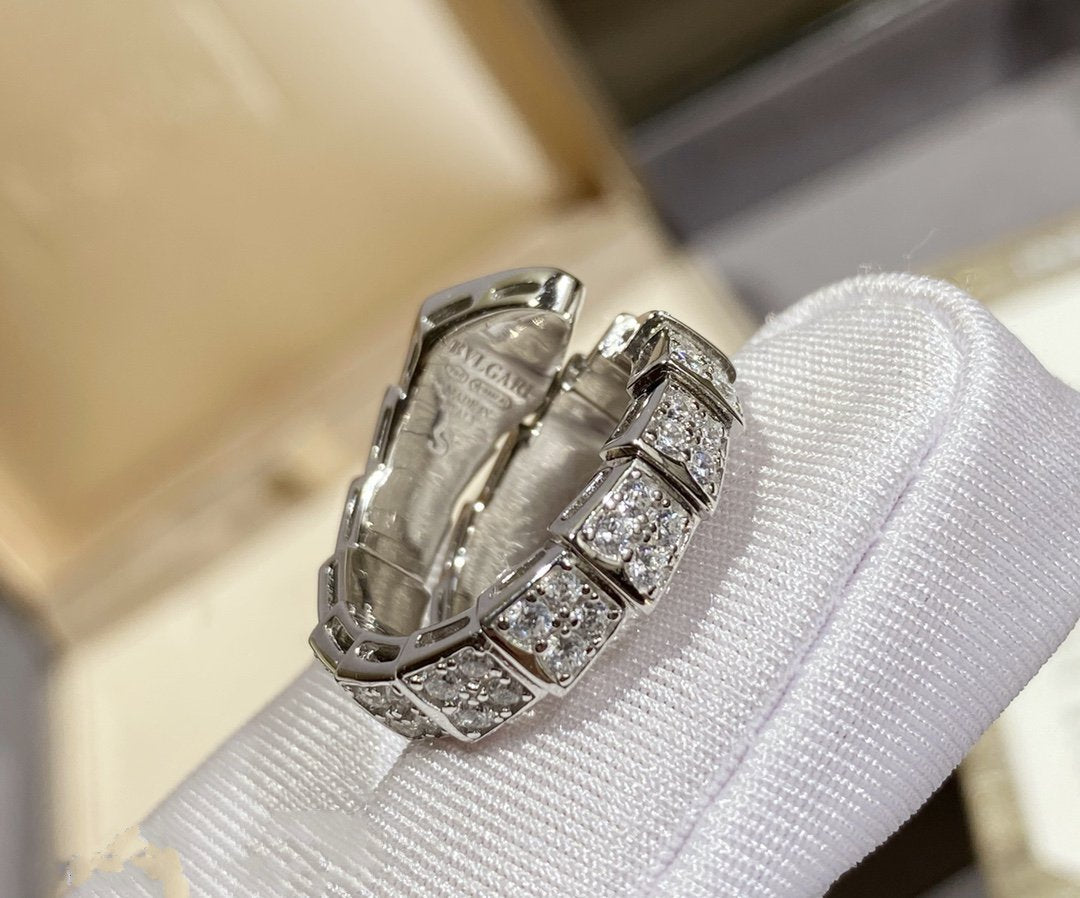[Angela Jewellery]SERPENTI RING SILVER DIAMOND PAVED
