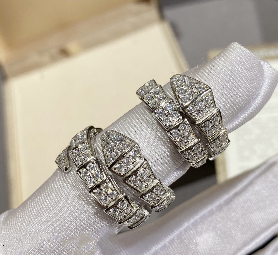 [Angela Jewellery]SERPENTI RING SILVER DIAMOND PAVED