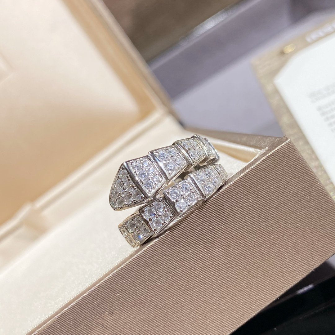 [Angela Jewellery]SERPENTI RING SILVER DIAMOND PAVED