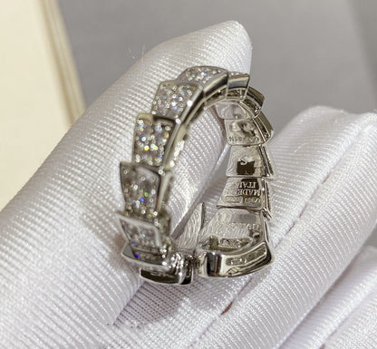 [Angela Jewellery]SERPENTI LARGE RING SILVER DIAMOND PAVED