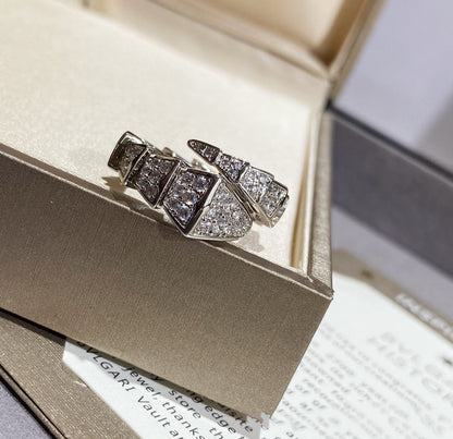 [Angela Jewellery]SERPENTI LARGE RING SILVER DIAMOND PAVED