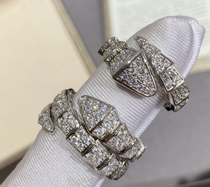[Angela Jewellery]SERPENTI LARGE RING SILVER DIAMOND PAVED