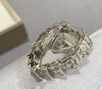 [Angela Jewellery]SERPENTI LARGE RING SILVER DIAMOND PAVED
