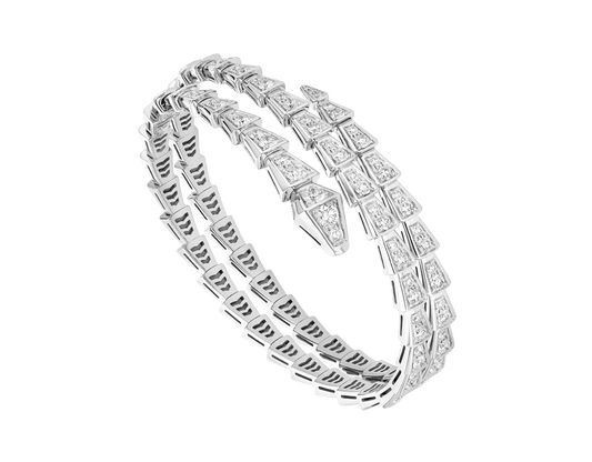 [Angela Jewellery]SERPENTI BRACELET SILVER DIAMOND DOUBLE ROW