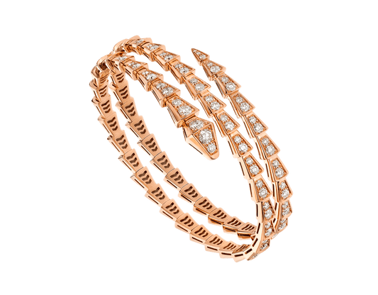 [Angela Jewellery]SERPENTI BRACELET PINK GOLD DIAMOND DOUBLE ROW