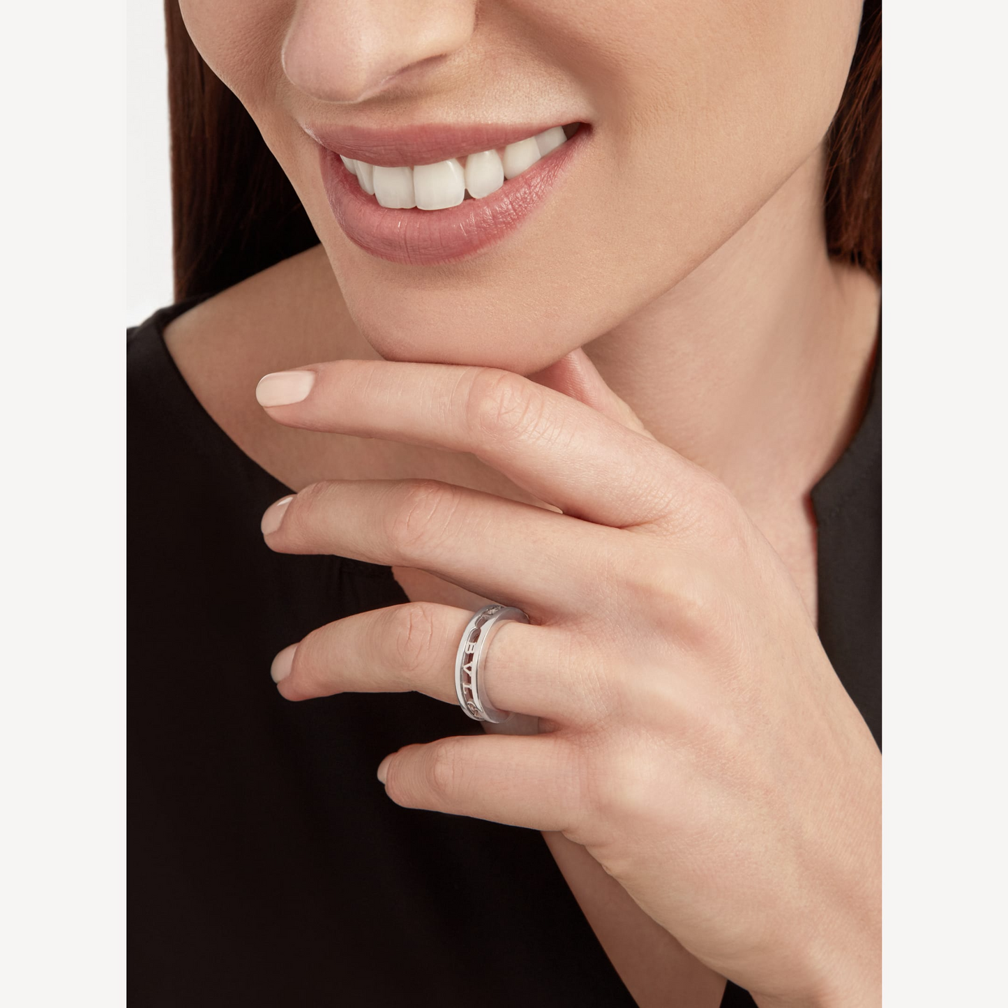 [Angela Jewellery]ZERO 1 ONE-BAND WITH OPENWORK LOGO SPIRAL RING