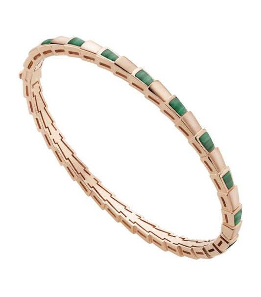 [Angela Jewellery]SERPENTI BRACELET PINK GOLD MALACHITE
