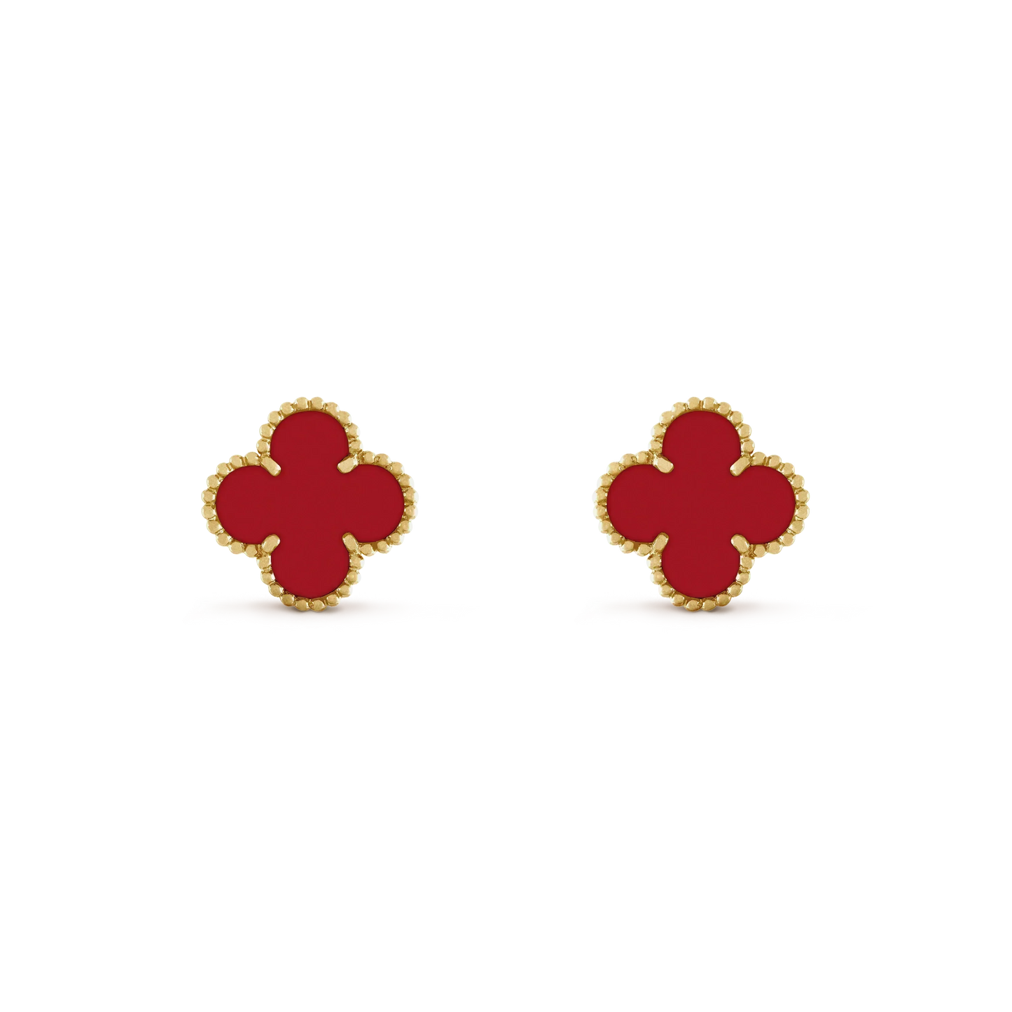 [Angela Jewellery]CLOVER MINI 9.5MM CARNELIAN EARRINGS