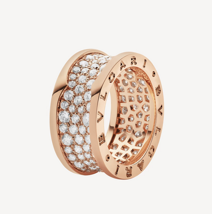[Angela Jewellery]ZERO 1 WITH PAVED DIAMONDS ON THE SPIRAL RING