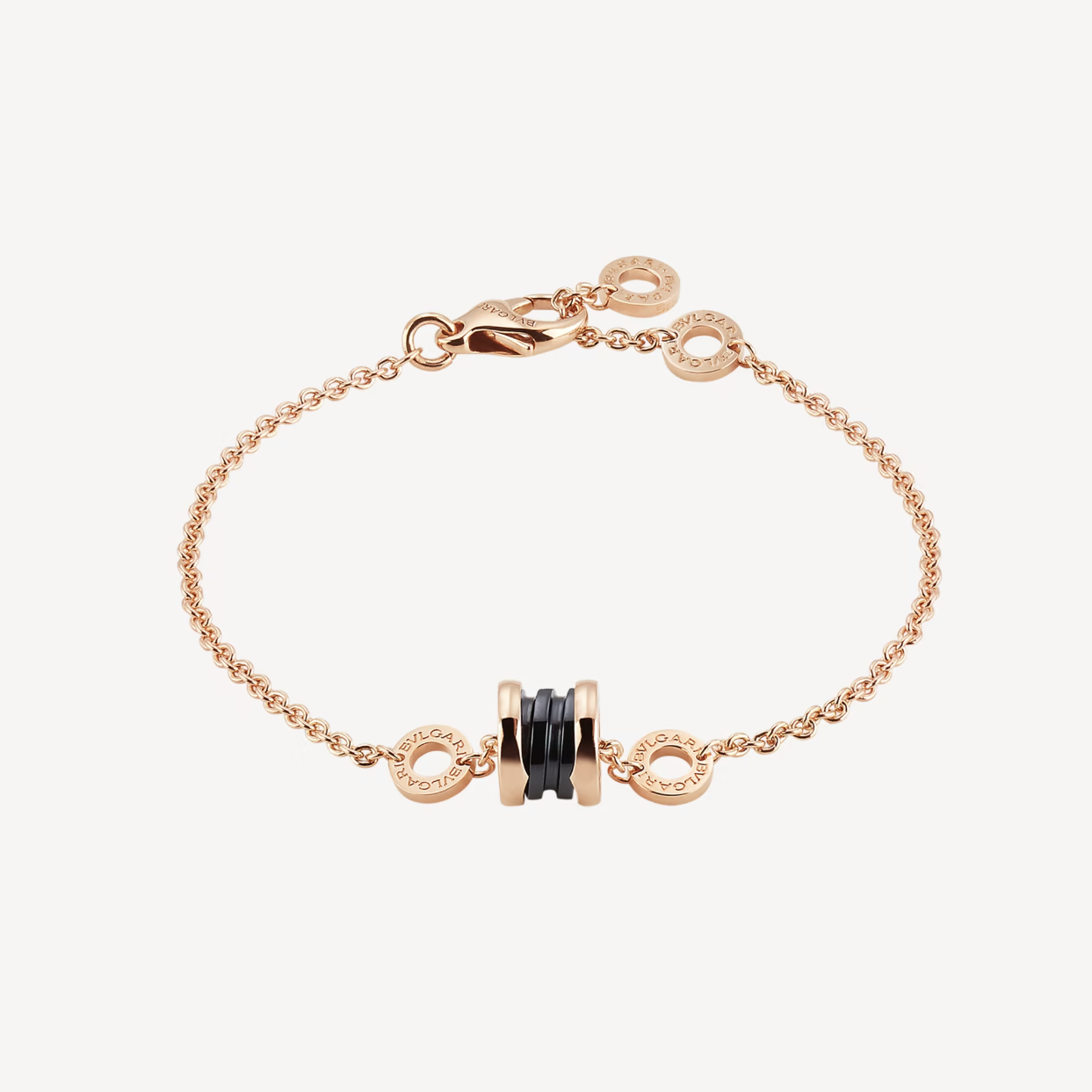 [Angela Jewellery]ZERO 1 SOFT PINK GOLD AND BLACK CERAMIC BRACELET
