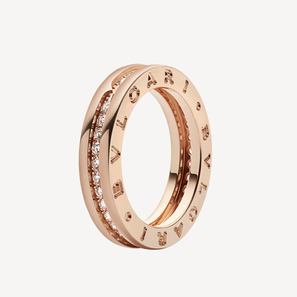 [Angela Jewellery]ZERO 1 ONE-BAND PAVED DIAMONDS ON THE SPIRAL RING