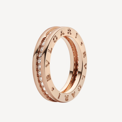 [Angela Jewellery]ZERO 1 ONE-BAND PAVED DIAMONDS ON THE SPIRAL RING