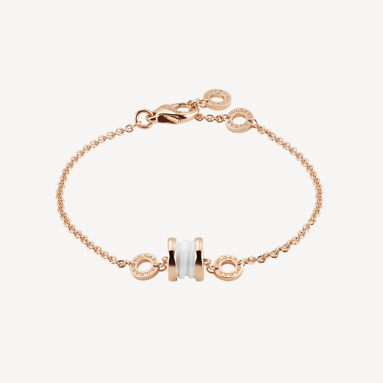 [Angela Jewellery]ZERO 1 SOFT PINK GOLD AND WHITE CERAMIC BRACELET