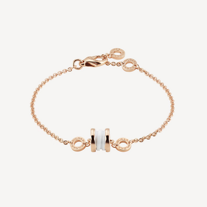 [Angela Jewellery]ZERO 1 SOFT PINK GOLD AND WHITE CERAMIC BRACELET