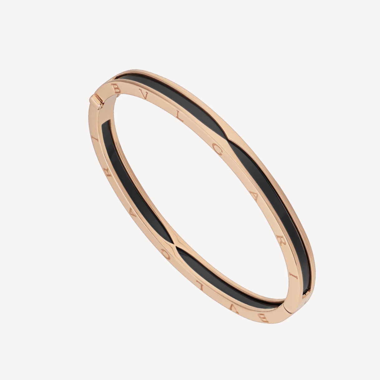 [Angela Jewellery]ZERO 1 PINK GOLD WITH BLACK CERAMIC BRACELET