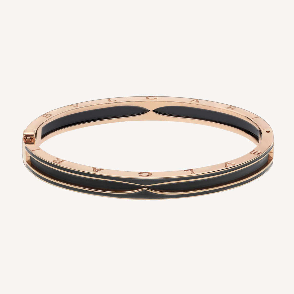 [Angela Jewellery]ZERO 1 PINK GOLD WITH MATTE BLACK CERAMIC BRACELET