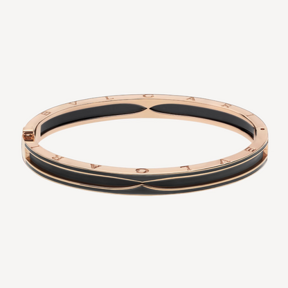 [Angela Jewellery]ZERO 1 PINK GOLD WITH MATTE BLACK CERAMIC BRACELET