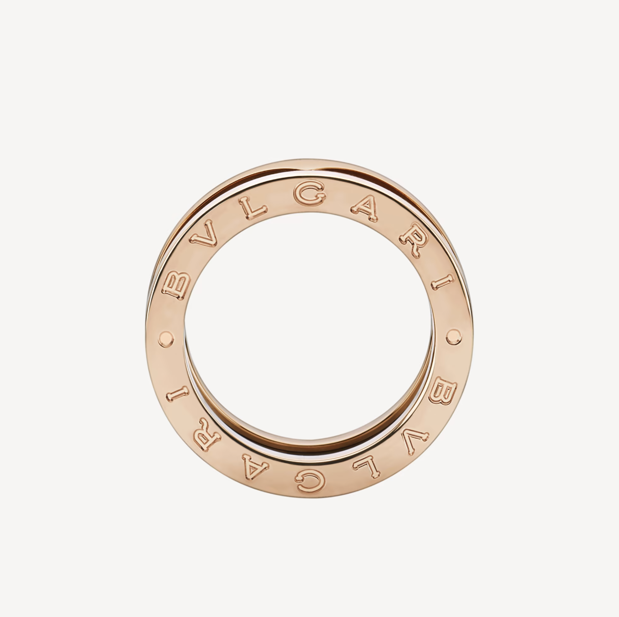 [Angela Jewellery]ZERO 1 TWO-BAND LOOPS AND BLACK CERAMIC PINK GOLD RING